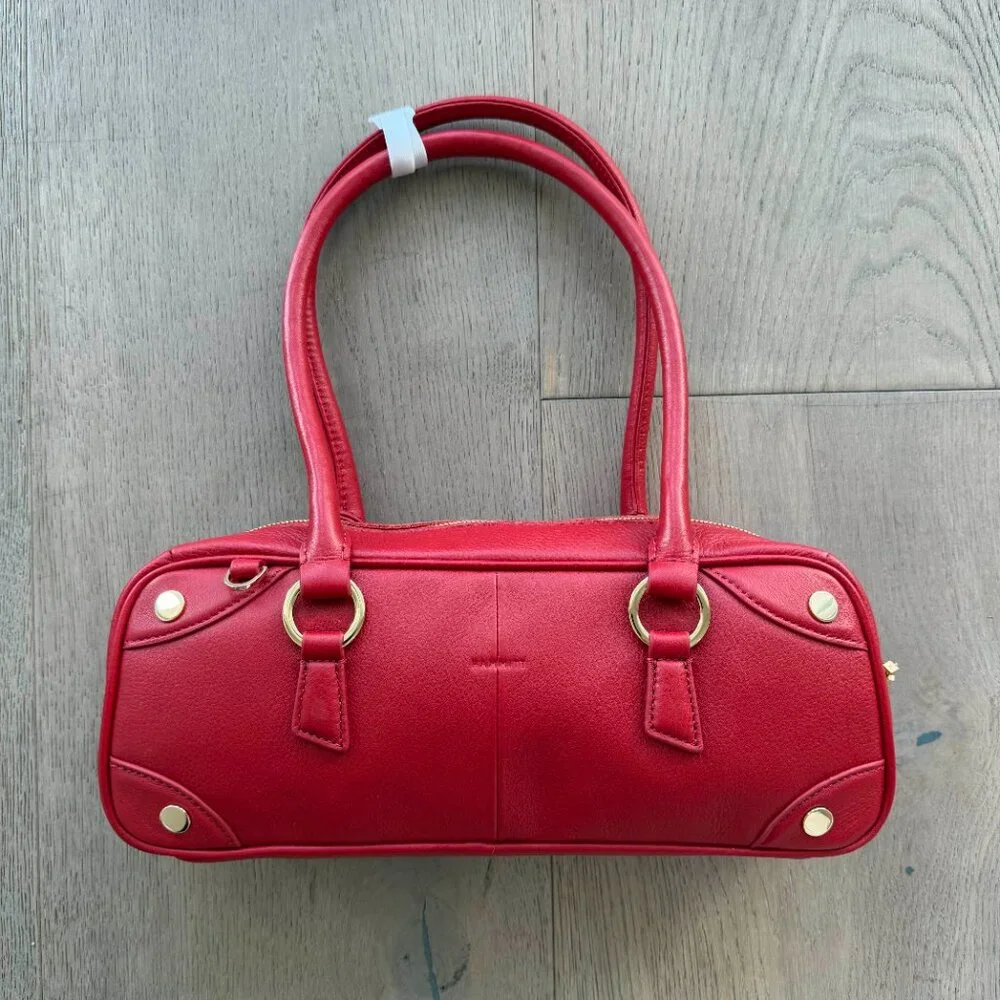 Hammit Red Meredith sml Leather Shoulder Bag - Picture 3 of 5